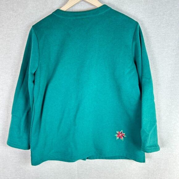 VTG Breckenridge Womens Patchwork Cardigan Size S Christmas Holidays Reindeer - Picture 7 of 12